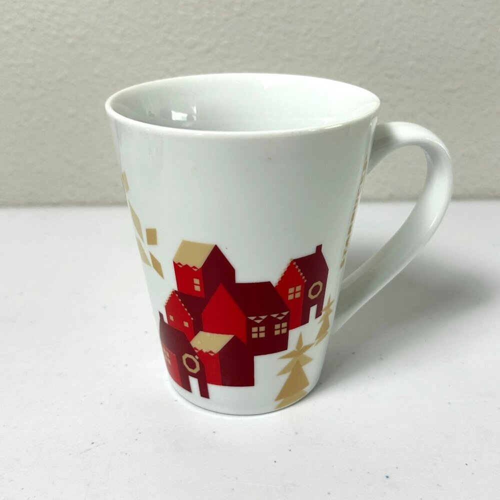 Starbucks Coffee Cup Mug 2013 Christmas Village Holiday Winter Scene